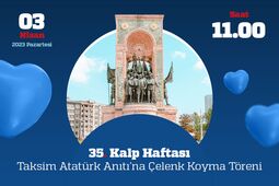 35. Kalp Haftası - Taksim Atatürk Anıtı’na çelenk koyma töreni
