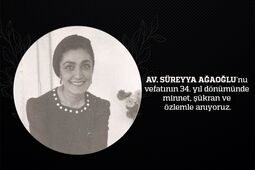 Av. Süreyya Ağaoğlu’nu vefatının 34. yıl dönümünde minnet, şükran ve özlemle anıyoruz